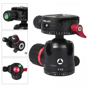 Кралска глава с нисък профил Kingjoy T10 с панорамна табела с бързо освобождаване