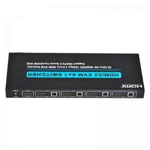 V2.0 HDMI KVM 4x1 Switch Support Ultra HD 4Kx2K @ 60Hz HDCP2.2 18Gbps Звукова карта и USB хъб