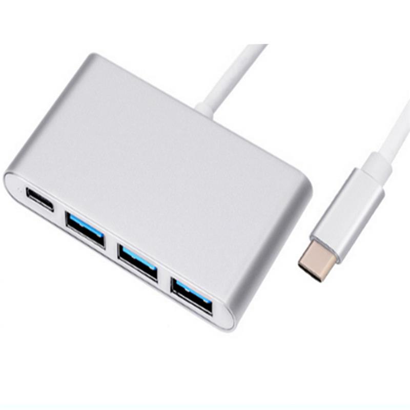 4-в-1 USB тип C към USB 3.0x3 + тип C адаптер за концентратор