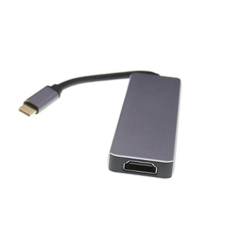 USB тип C до HDMI + 2 x USB 3.0 + четец за SD карти