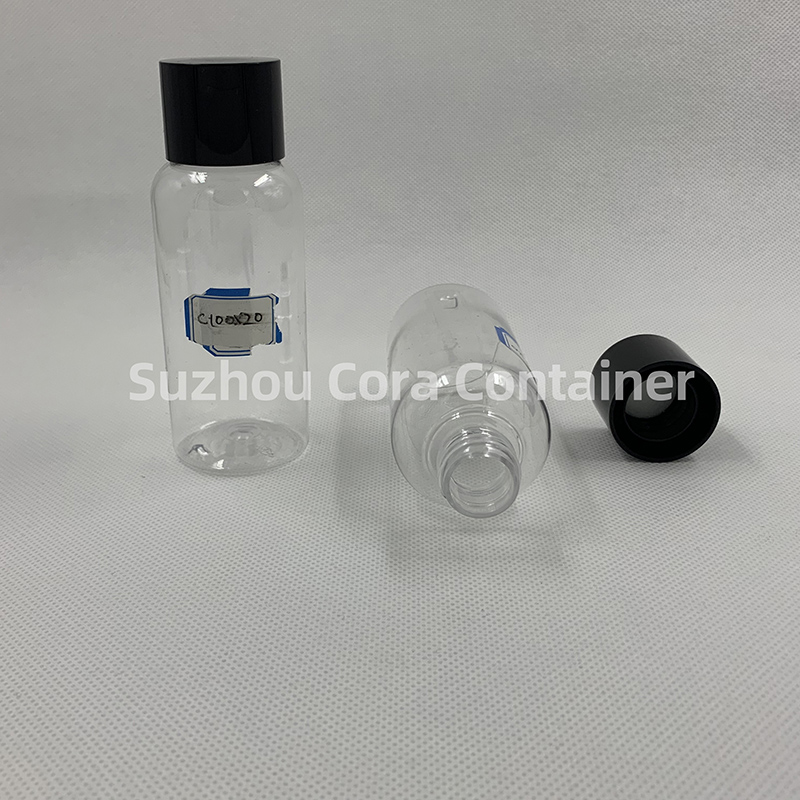 100ml Neck Size 20mm Pet Plastic Cosmetic Bottle with Screwing Cap