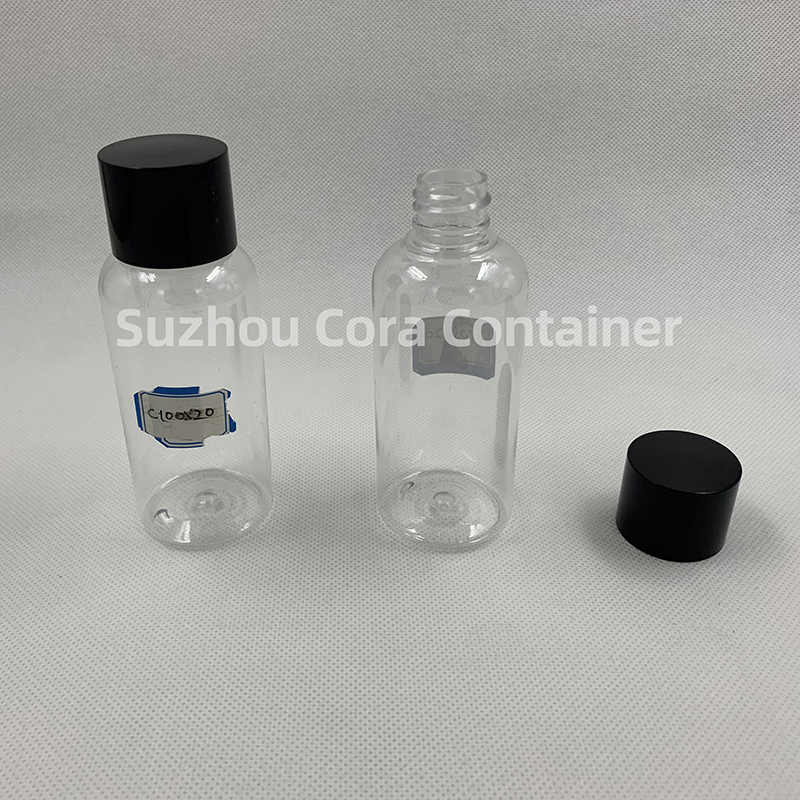 100ml Neck Size 20mm Pet Plastic Cosmetic Bottle with Screwing Cap