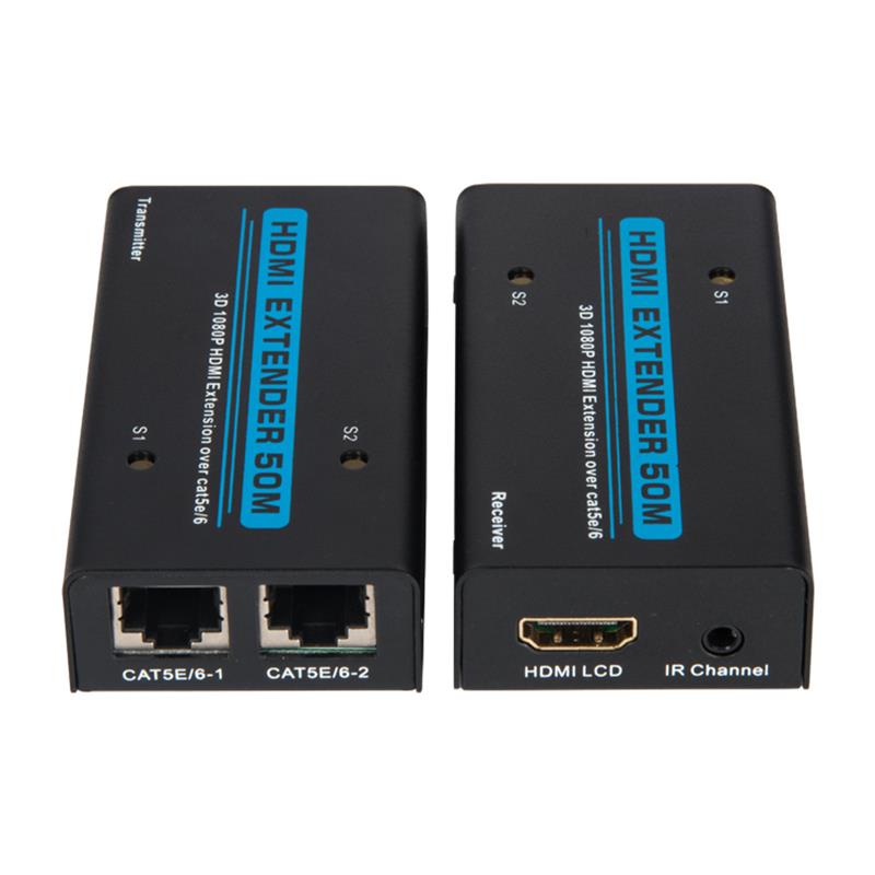 V1.3 HDMI удължител 50 м над двоен кабел cat5e / 6 Поддръжка Full HD 1080P