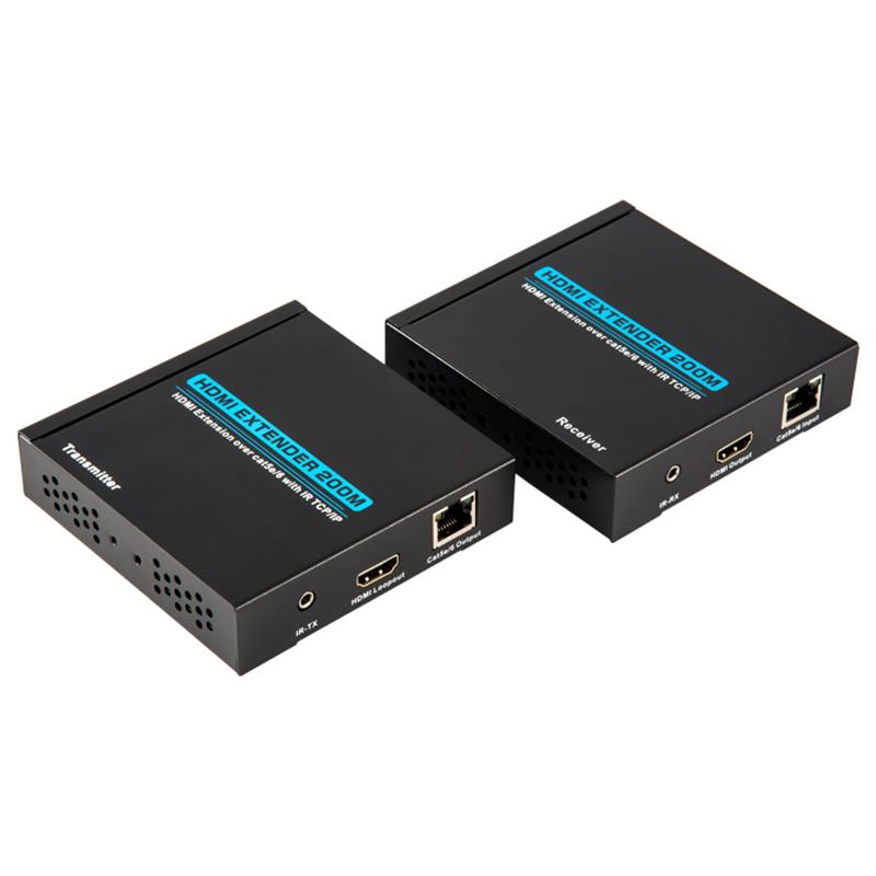 V1.3 HDMI удължител на 200 м над единичен cat5e / 6 кабел Поддръжка Full HD 1080P POE