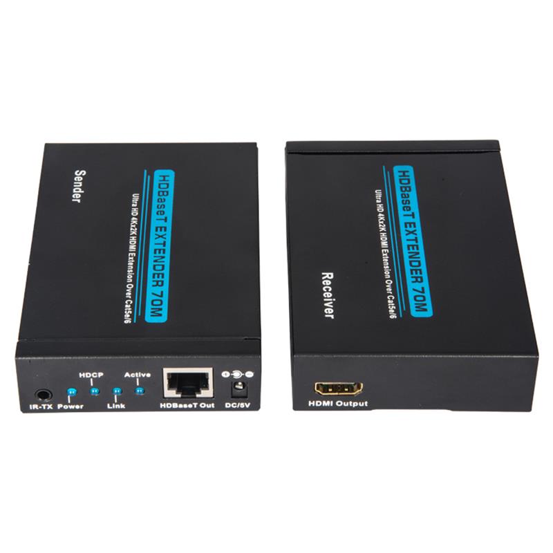 V1.4 4K HDBaseT HDMI Exnder 100m над сингъл cat5e/6 кабелна 70m@4Kx2K/30Hz,100m@1080P/60Hz