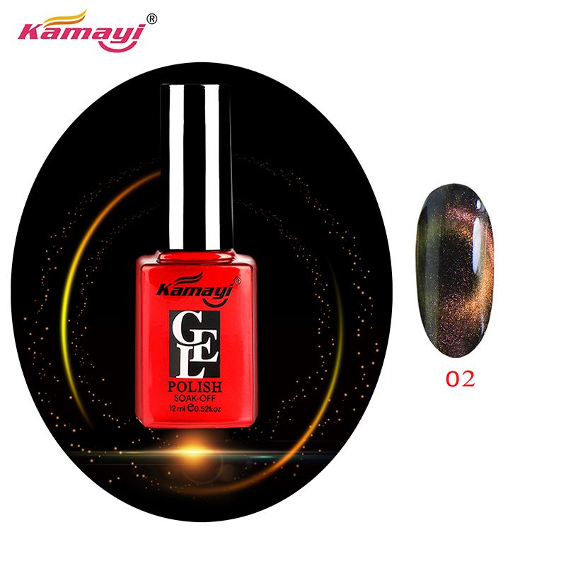 Kamayi нов продукт гел за котешки очи накисвайте uv led 12ml 3d котешки гел лак за нокти