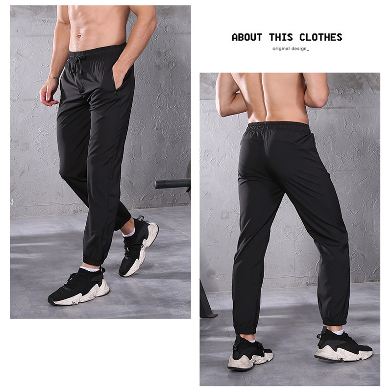 FDMM023-Men Little Joggers Панталони Zipper Pockets Gym Workout Sweatpants