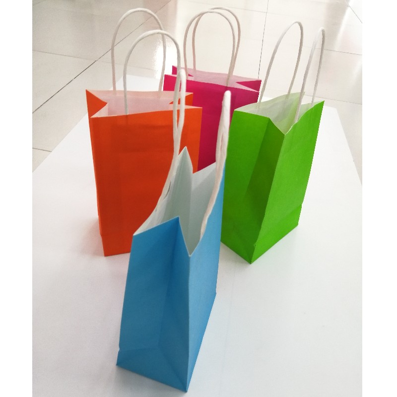 Търговско потребителско лого Печатна бакалавровъчна опаковка Крафт Кафява Крафт хартиена торба с дръжка