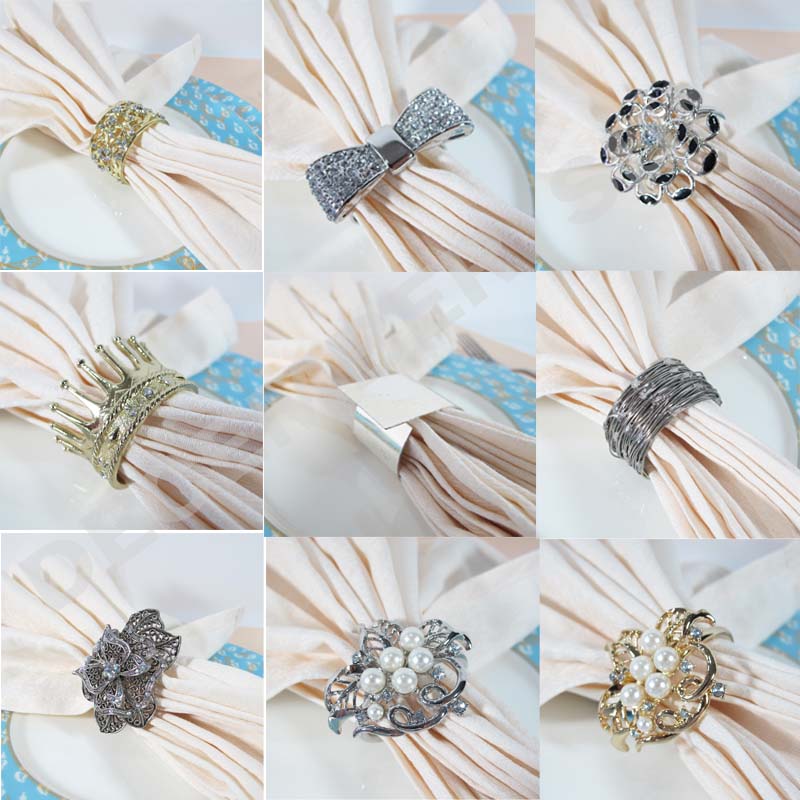 Горещ продава елегантен и изящен метален пръстен за салфетки