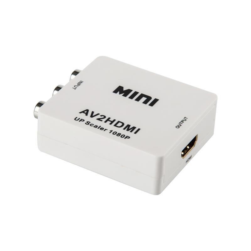 Mini Size AV/RCA/CVBS to HDMI Converter Upskaler 720p/1080p