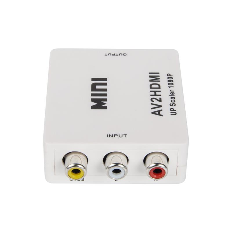 Mini Size AV/RCA/CVBS to HDMI Converter Upskaler 720p/1080p