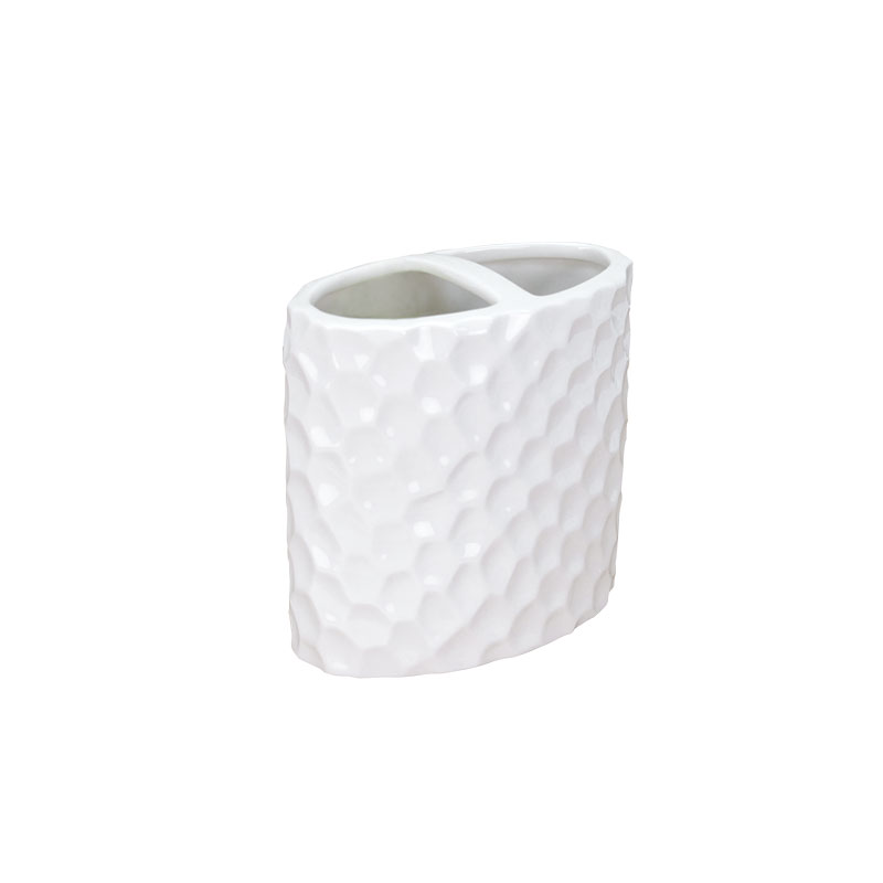 Бял керамичен комплект за аксесоари за баня