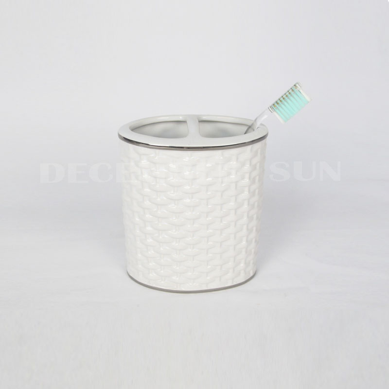 2020 Най-добрата цена от бял порцелан бамбук тъкане аксесоари за баня