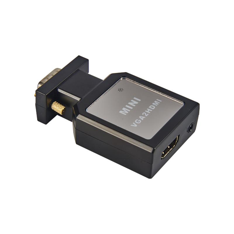 Метален калъф MINI Размер VGA + 3.5 мм Audio TO HDMI Converter