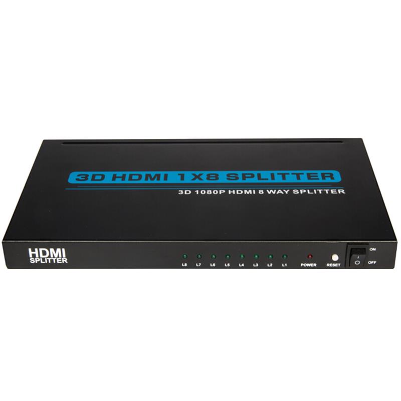 8 порта HDMI 1x8 Splitter Поддръжка 3D Full HD 1080P