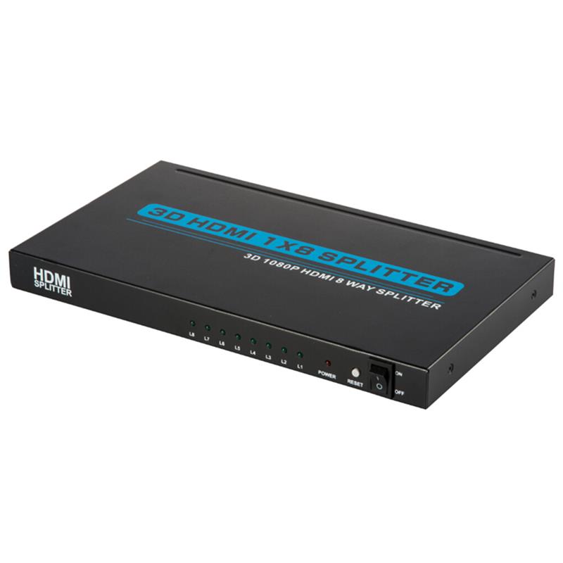 8 порта HDMI 1x8 Splitter Поддръжка 3D Full HD 1080P