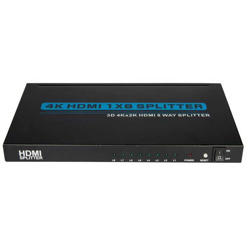 4K 8 порта HDMI 1x8 Splitter Поддръжка 3D Ultra HD 4Kx2K / 30Hz