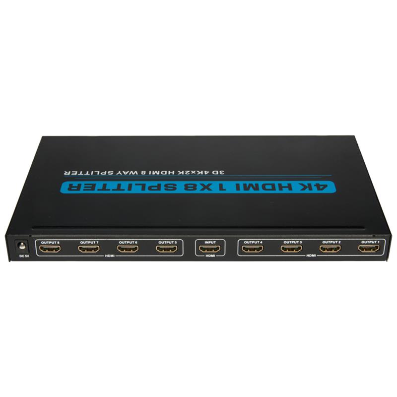 4K 8 порта HDMI 1x8 Splitter Поддръжка 3D Ultra HD 4Kx2K / 30Hz