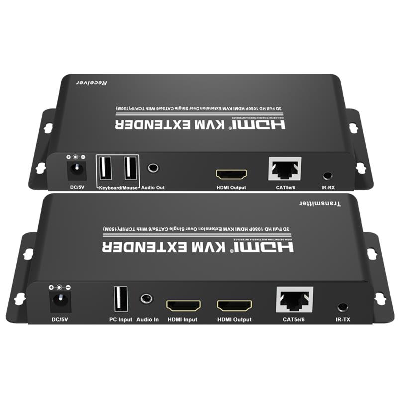 HDMI KVM Extender 150m над Single CAT5e / 6 с TCP / IP поддръжка Full HD 1080P