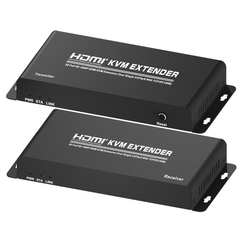 HDMI KVM Extender 150m над Single CAT5e / 6 с TCP / IP поддръжка Full HD 1080P