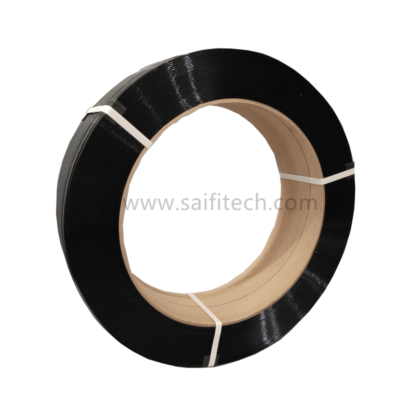 Black PET Polyester Strapping Band