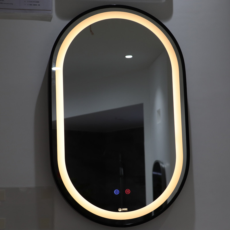 Фабрика Ню Style Led Lighted Black Wall Монтирани Led Batter Mirror