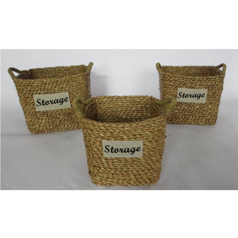 Правоъгълна кошница за съхранение на слама