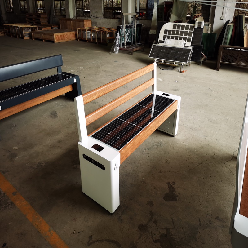 Hot Sale High Quality Bluetooth Smart Wifi USB зареждане Gray Color Solar Bench for Park