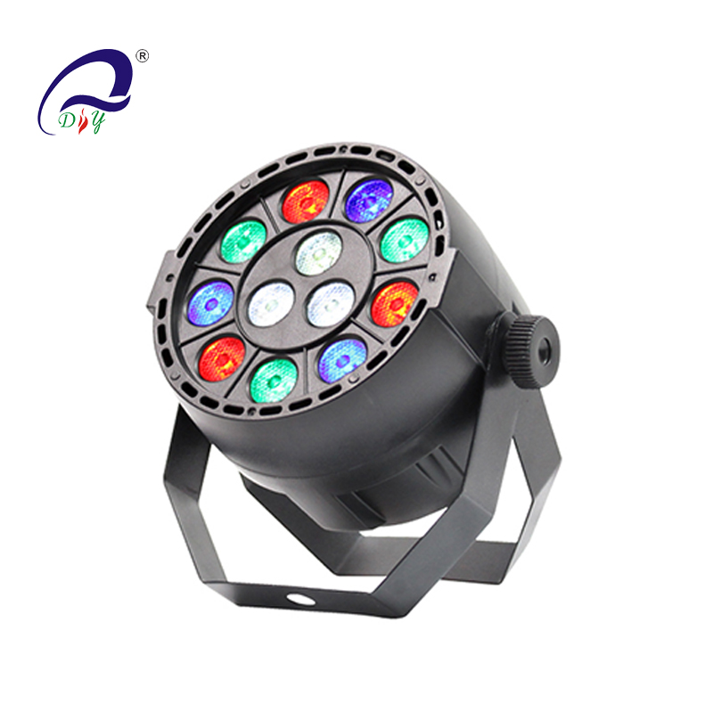 PL99A 12PCs RGB 3IN1 LED Par Light with Plastic Case fro Party