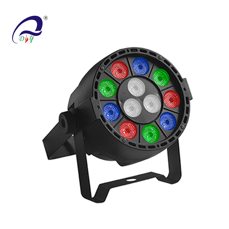 PL99A 12PCs RGB 3IN1 LED Par Light with Plastic Case fro Party