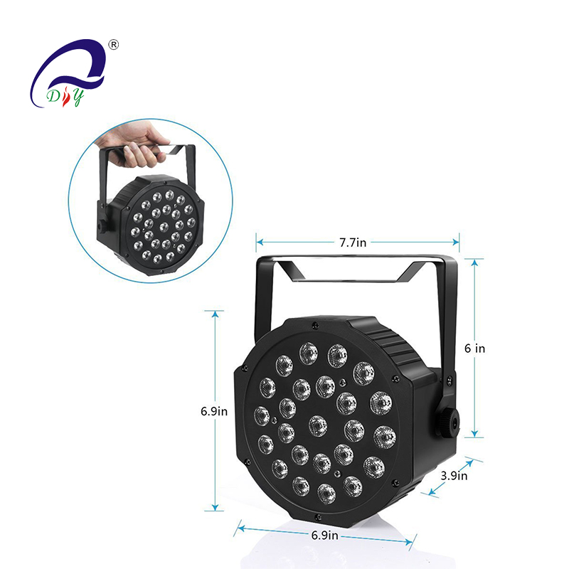 PL62A 24PCs 1W RGBW LED Flat Aluminum Par Light