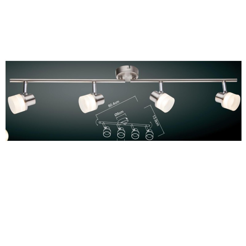 Високоволтова LED прожекторна светлина-4, с цилиндрична пластмасова сянка