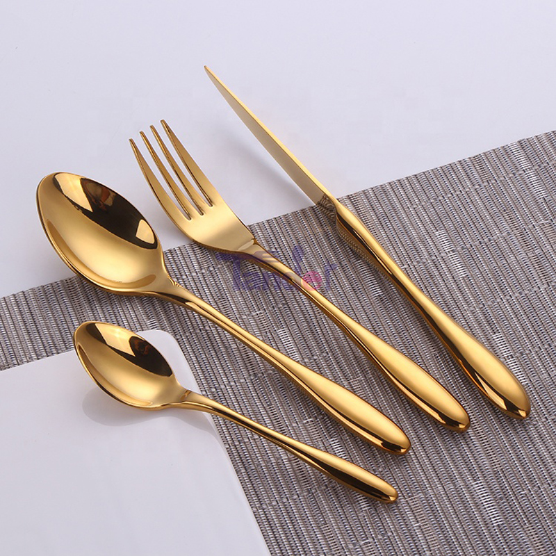 4PC прибори за хранене 18/8 неръждаема стомана лъжица вилица качество луксозен комплект за сувенири