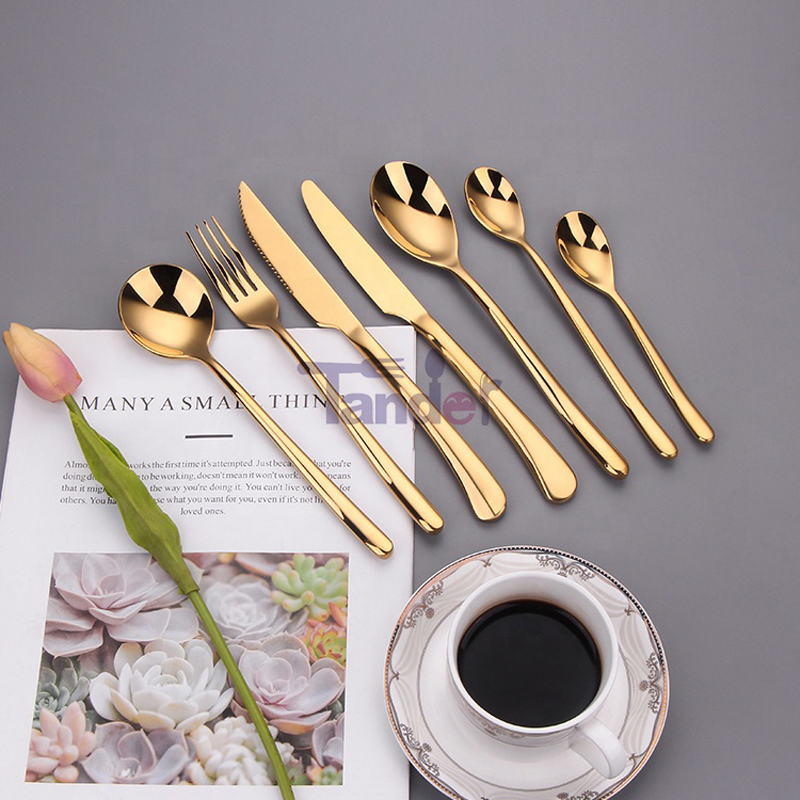 амазонка топ продавач бюфет съдове от неръждаема стомана златни прибори за сватба