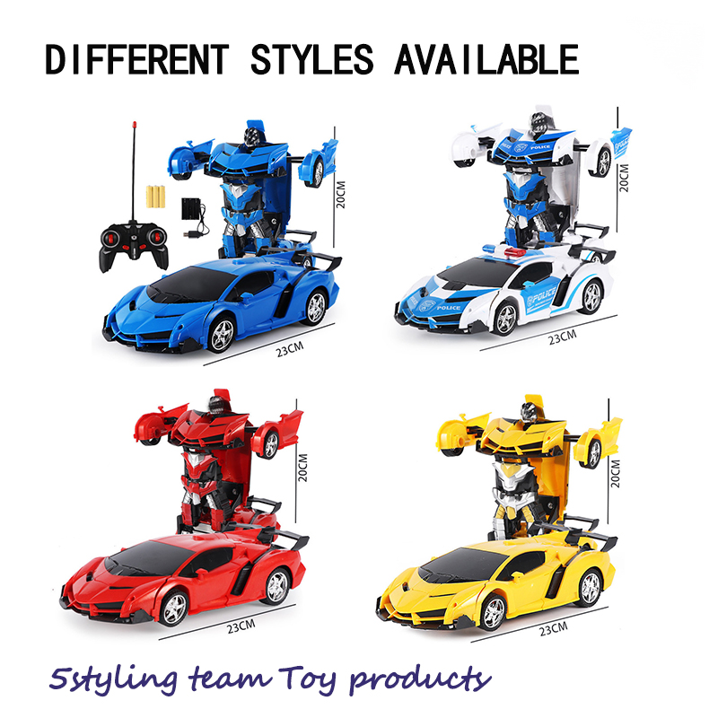 Xuezhishan електрически дистанционно управление автомобил 1:18 едно копче дистанционно управление деформация автомобил робот симулац...