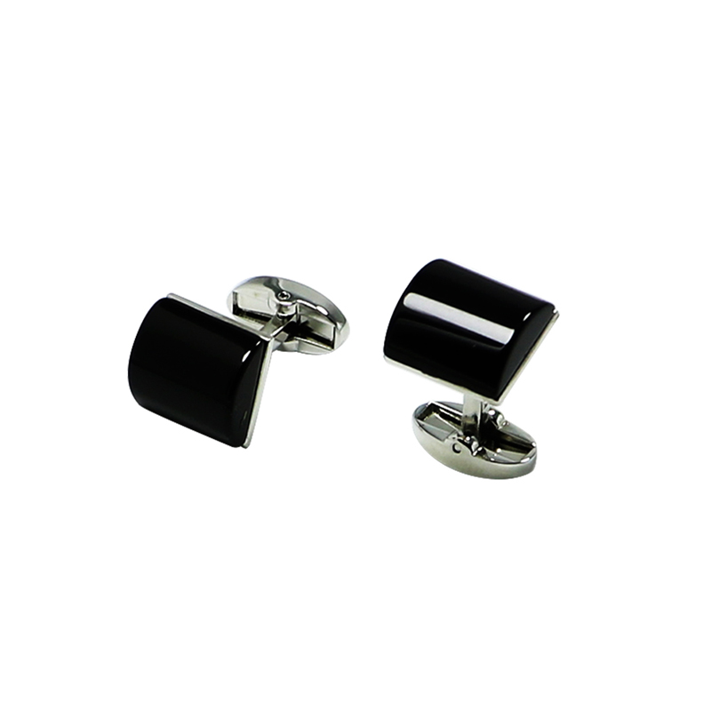 Black Agate Men Ризите Cuff Links