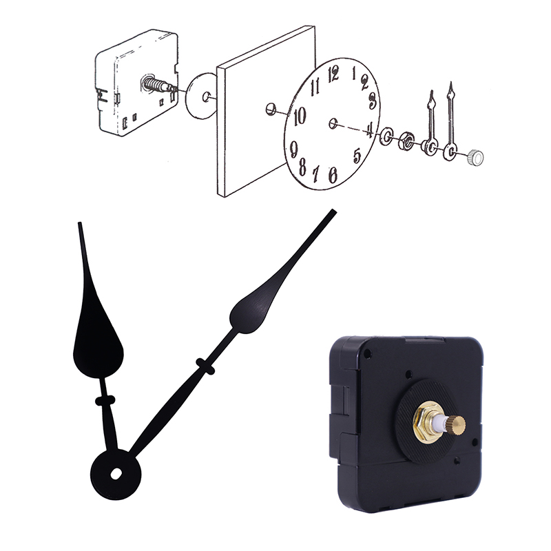 15mm голям въртящ момент I часовников механизъм и HR2057 черни часовникови ръце