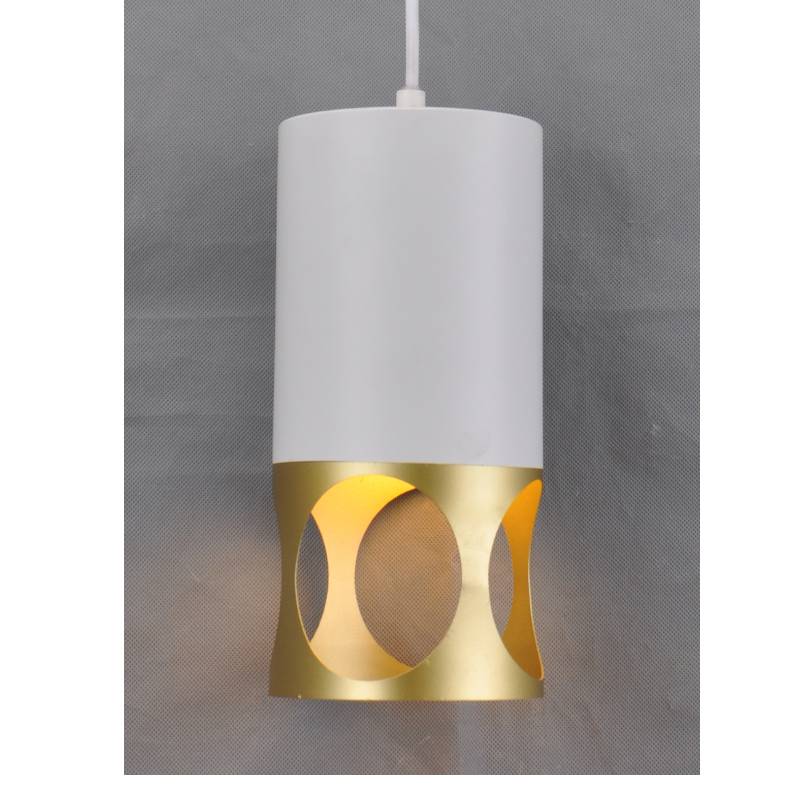 Модерна лампа-1 с бял + златен метален нюанс