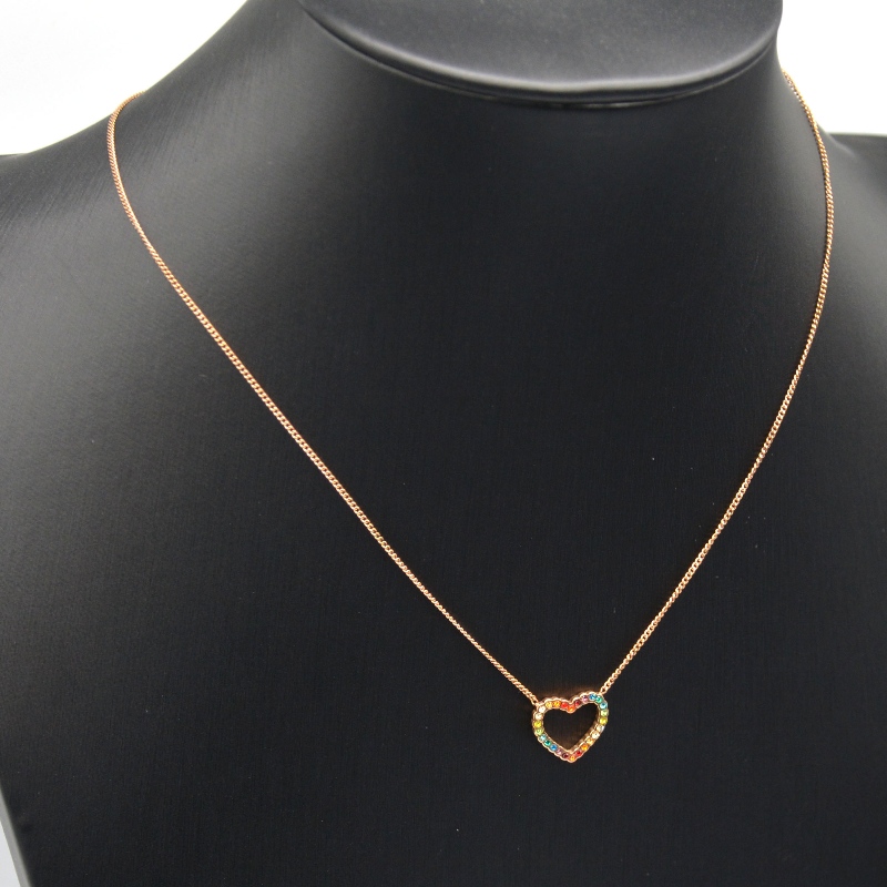 Висулка от каменна глина от сърце от неръждаема стомана rfbnck1111