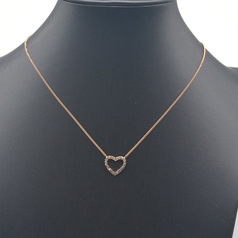 Висулка от каменна глина от сърце от неръждаема стомана rfbnck1567