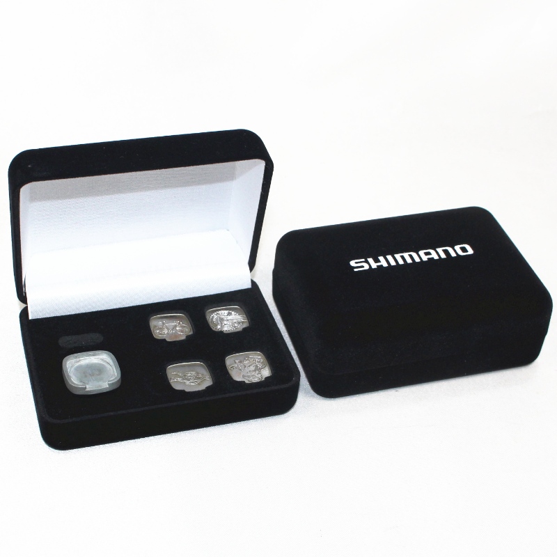 Точка D-26L кръгла форма Кадифена кутия за копчета за ръкавели, щипка за вратовръзка, mm.95*68*36, тегло около 65г