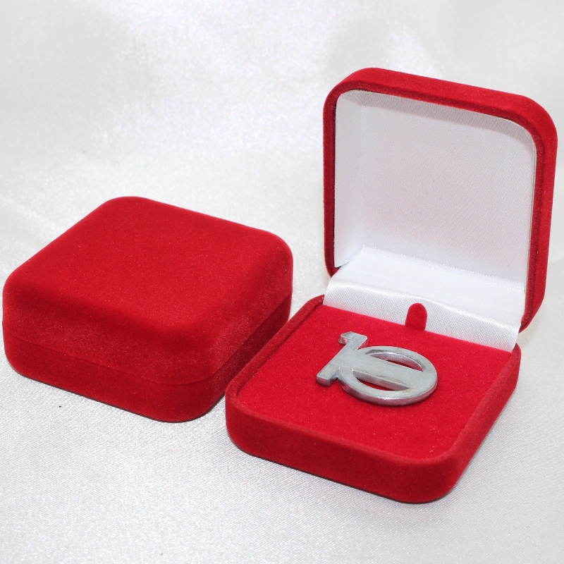 Точка F-2S кръгла форма Велвет Кутия за значка & монета, mm.52*57*25, тегла около 26g