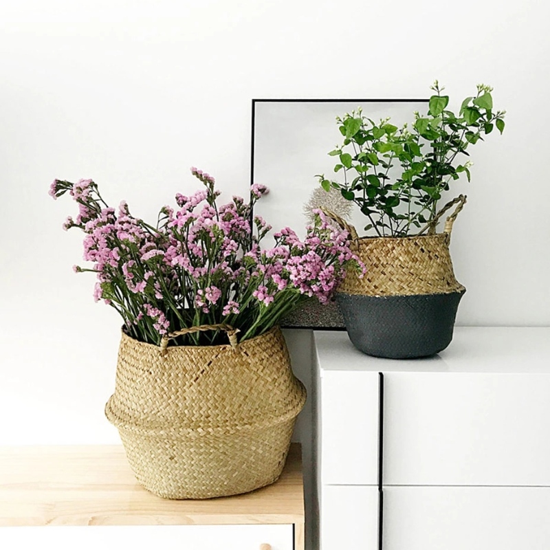 Кошница за корем от морски треви за растителна стойка за съхранение висяща кошница с морска трева