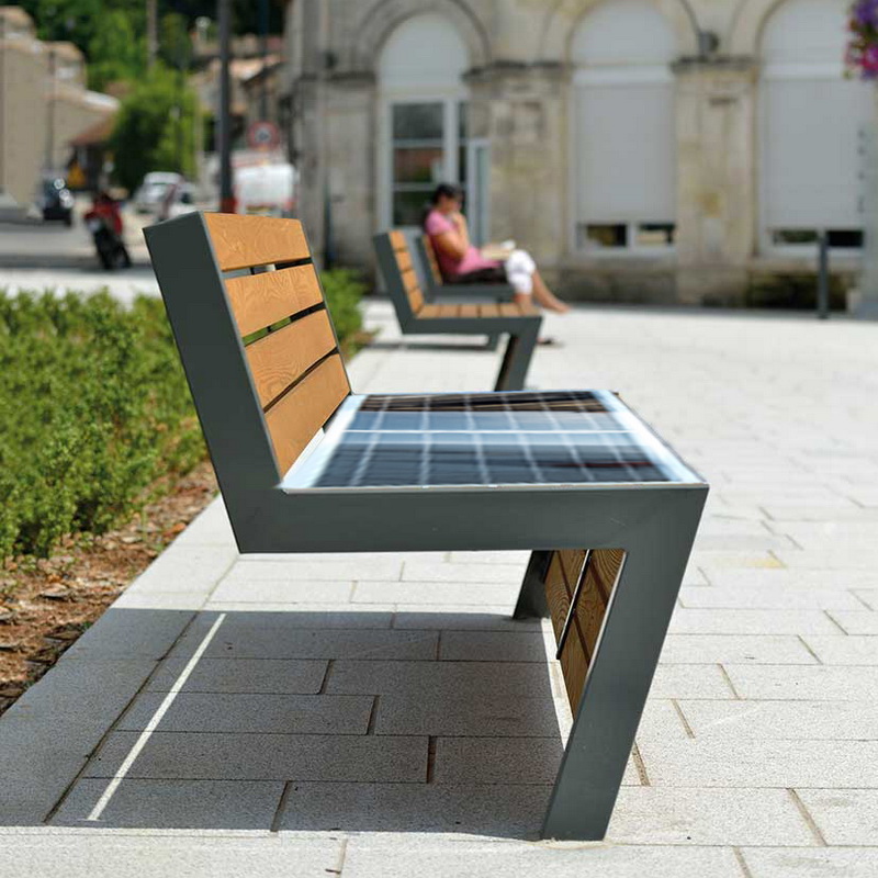 Нов дизайн на слънчевата енергия най-ниска фабрична цена Smart Park Bench