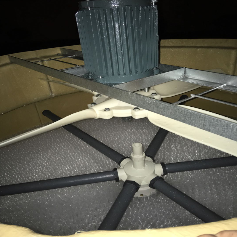 Осен вентилатор на вентилатора на алуминиева сплав на охладителната кула FRP
