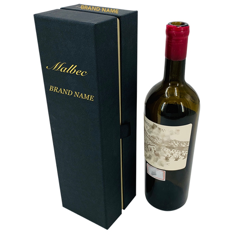 Луксозна кутия за опаковане на вино с черно EVA вътре