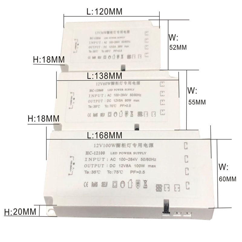 36W-12V-3A коридор за автоматично захранване за индукция на стълбището