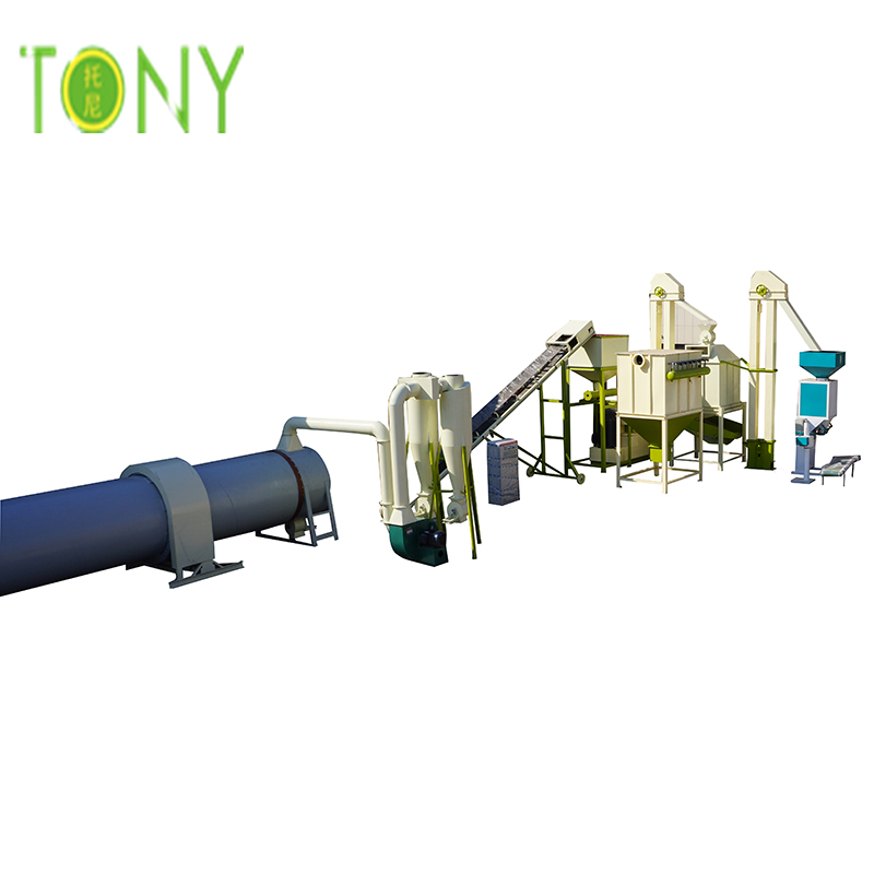 TONY висококачествена и професионална технология инсталация за пелети на биомаса 7-8Tons / hr