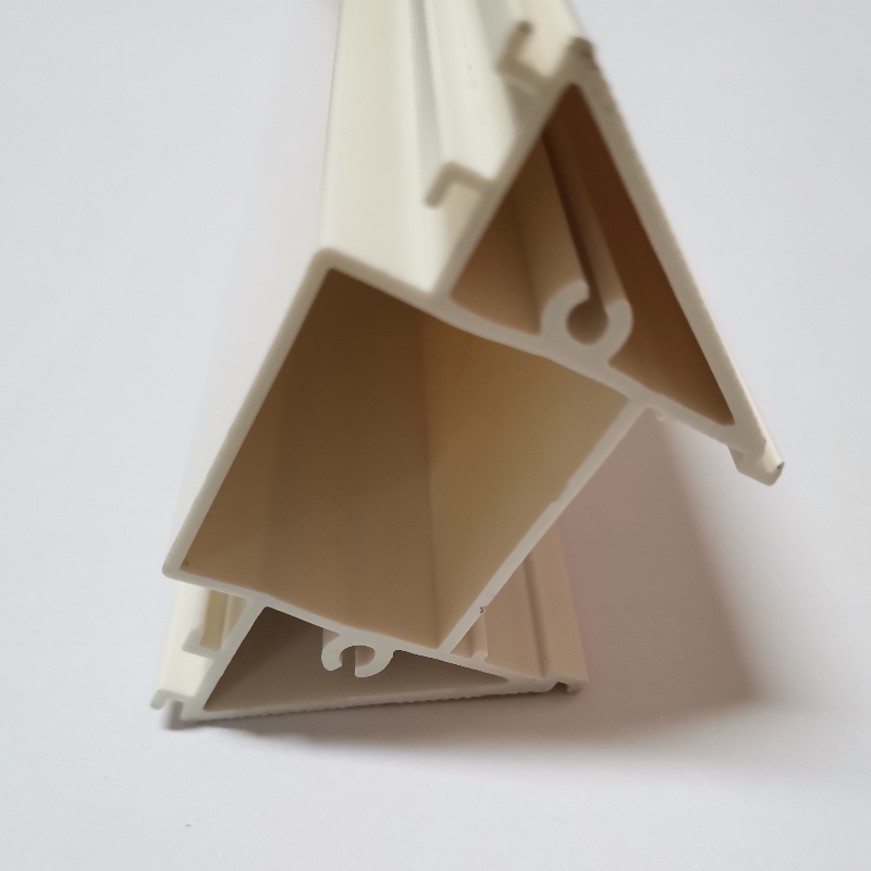 Потребителски екструдиран пластмасов профил екструзия pvc пластмасов раздел за осветяване плъзгане от китайски производител на ...