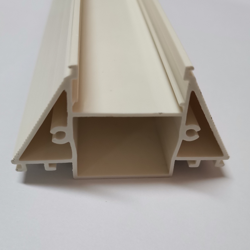 Потребителски екструдиран пластмасов профил екструзия pvc пластмасов раздел за осветяване плъзгане от китайски производител на ...